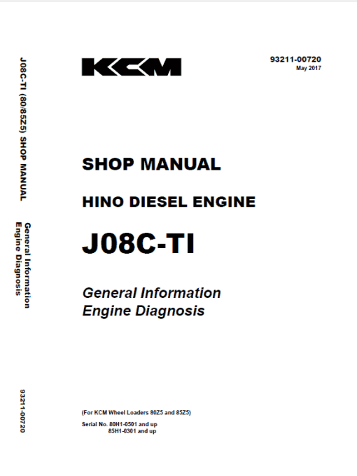 Kawasaki 85ZV-2 Wheel Loader Service Manual - Image 3