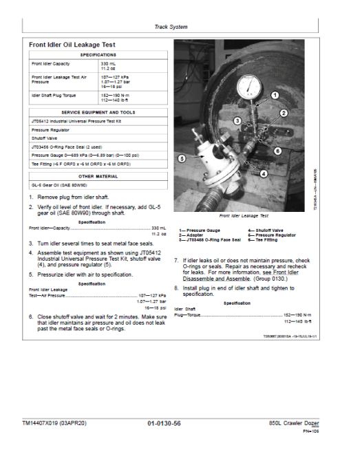 John Deere 850L Crawler Dozer Repair Technical Manual (S.N after CXXXXXX - ) - Image 4