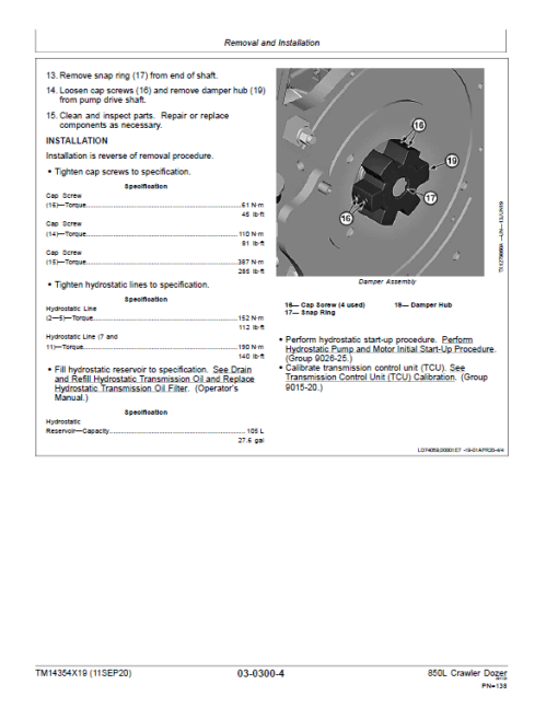 John Deere 850L Crawler Dozer Repair Technical Manual (S.N after F352989 - ) - Image 4