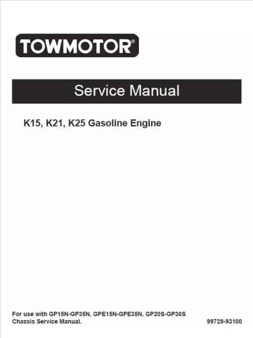 CAT GP15N, GP18N, GP20CN, GP20N Forklift Lift Truck Service Manual - Image 4