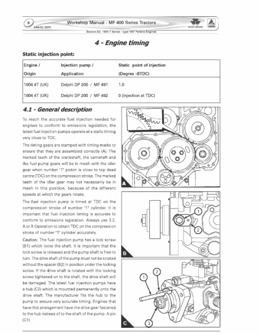 Massey Ferguson 451, 471, 481, 491, 492 Tractor Service Manual - Image 4