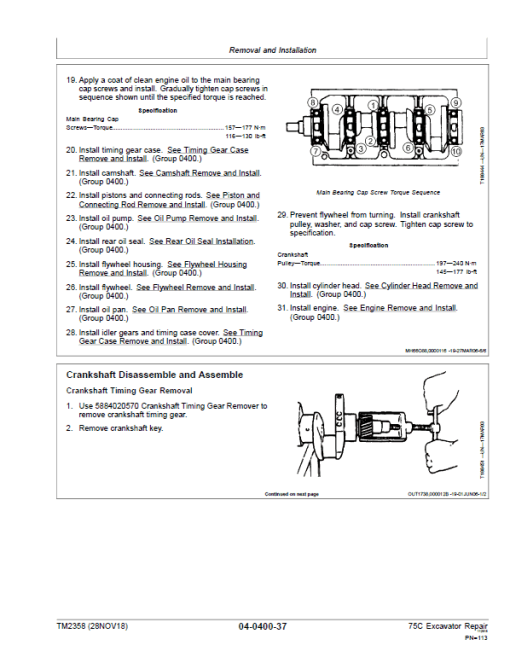 John Deere 75C Excavator Repair Technical Manual - Image 4