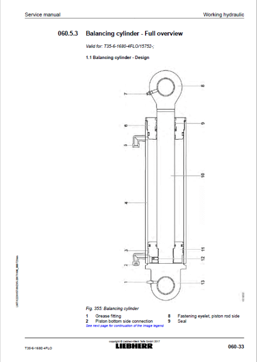 Liebherr T35-6 Telescopic Handler Service Manual - Image 4