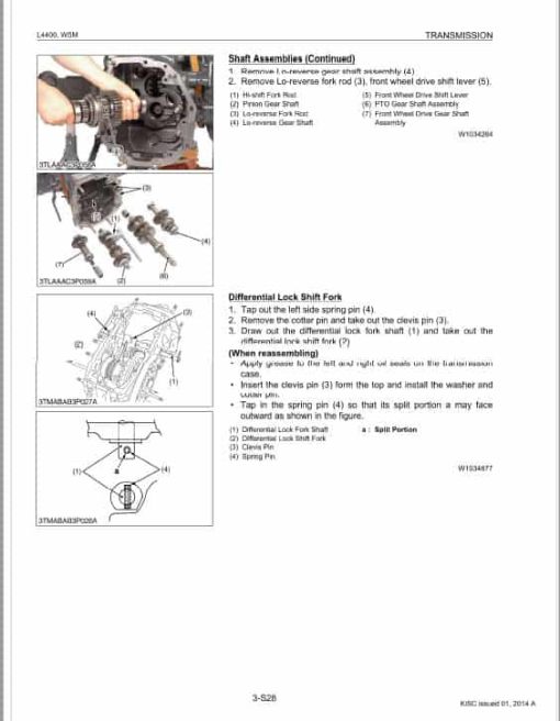 Kubota L4400, L4400HST, L4400, L4400HSTHST Tractor Workshop Repair Manual - Image 4