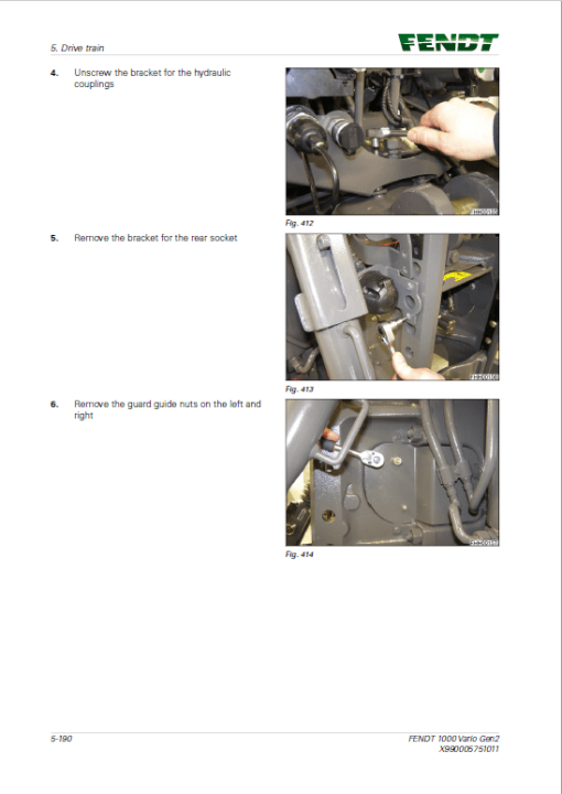 Fendt 1038, 1042, 1046, 1050 Vario Gen2 Tractors Workshop Repair Manual - Image 4