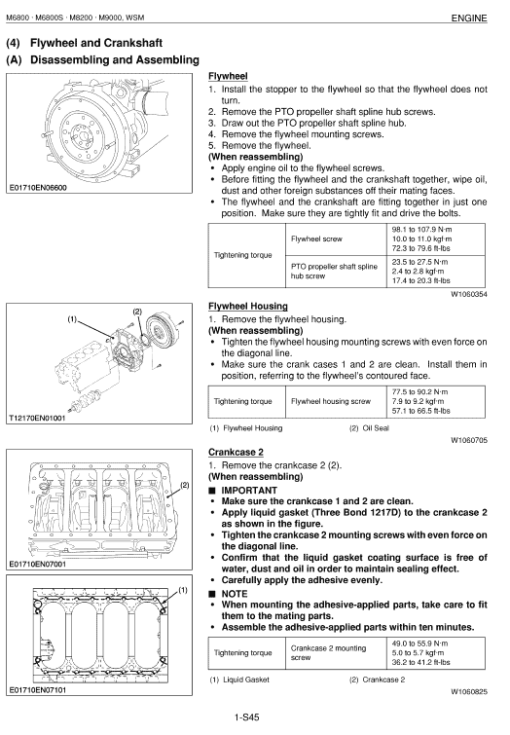 Kubota M6800, M8200, M9000 Tractor Workshop Manual - Image 7