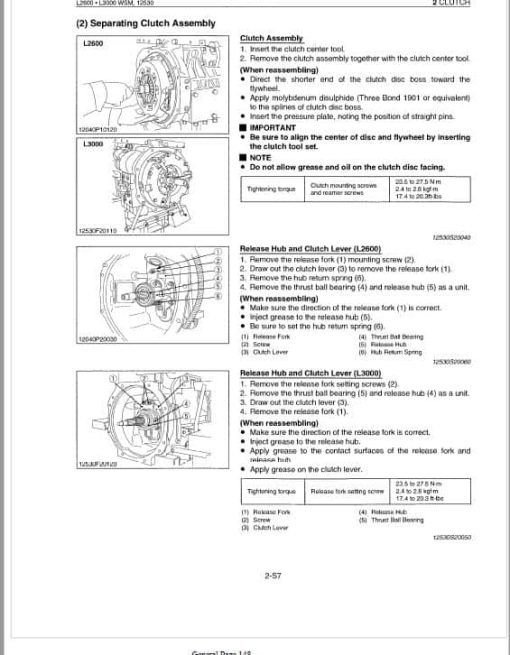 Kubota L2600, L3000 Tractor Workshop Repair Manual - Image 4