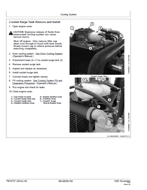 John Deere 120D Excavator Repair Technical Manual - Image 4