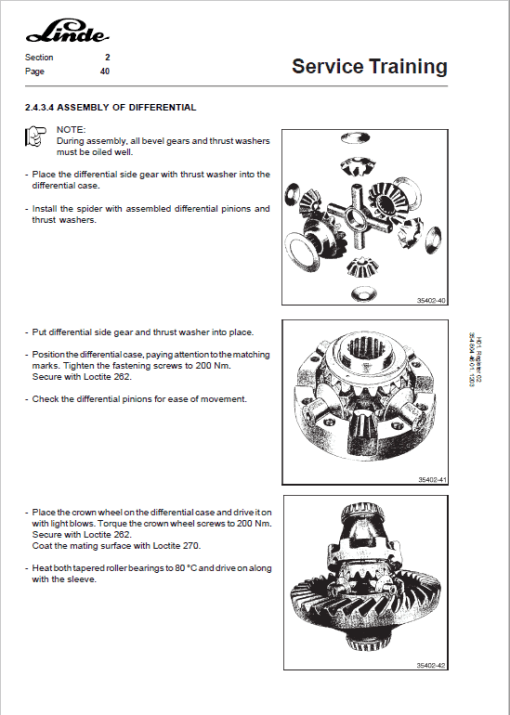 Linde H100, H120, H136, H150, H160 Forklift 354 Series Repair Service Manual - Image 2