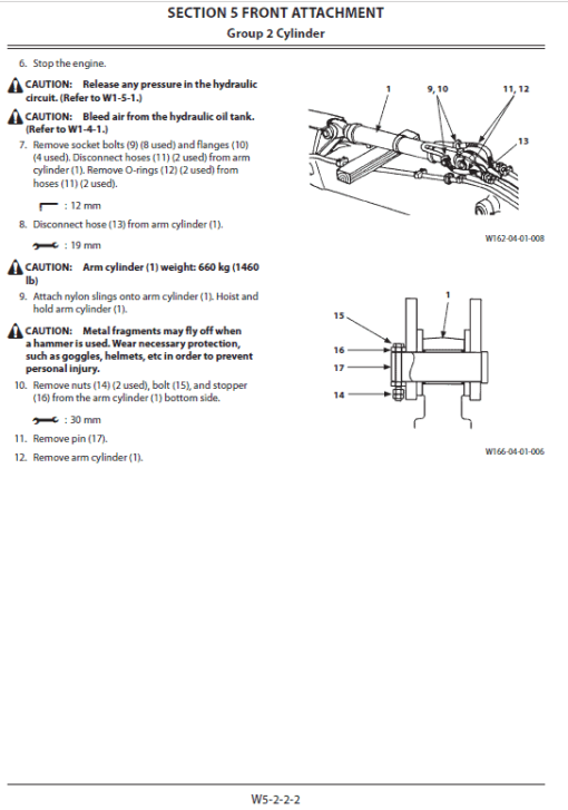 Hitachi ZX470-5B, ZX470LCH-5B and ZX520LCH-5B Excavator Service Repair Manual - Image 3