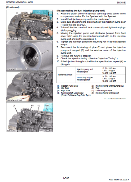 Kubota M7040SU Tractor Workshop Service Manual - Image 4