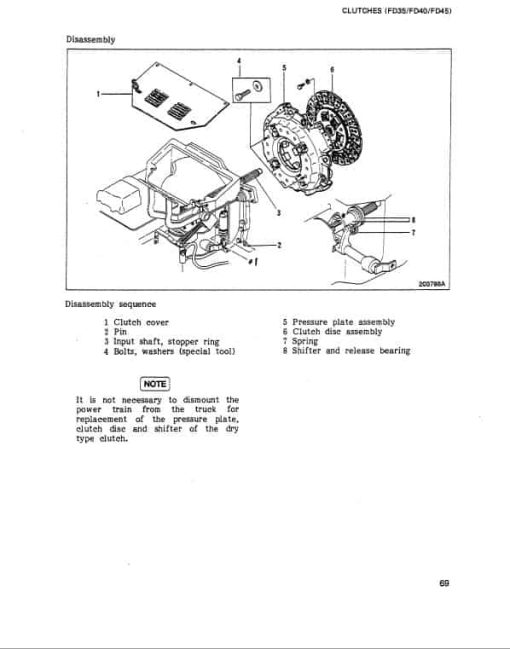 Mitsubishi FG35, FG40 Forklift Lift Truck Service Manual - Image 3