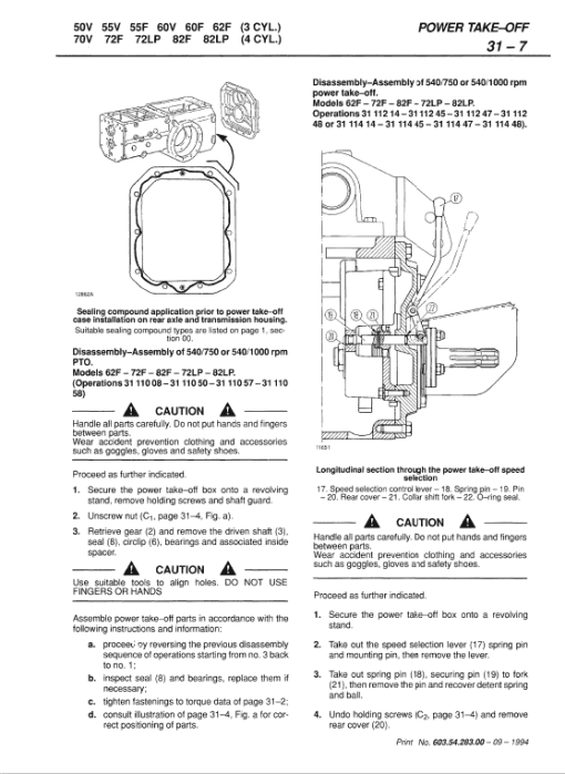 Fiat 50V, 55V, 55F, 60V, 60F, 62F Tractor Service Manual - Image 4