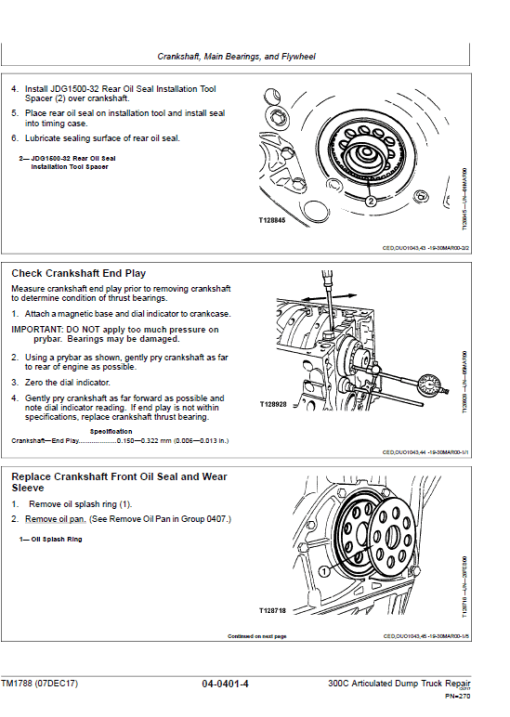 John Deere 300C Articulated Dump Truck Repair Technical Manual - Image 4