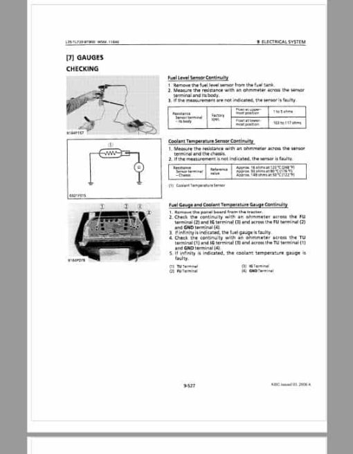 Kubota L35, TL720, BT900 Tractor Workshop Repair Manual - Image 4