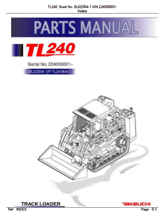 Takeuchi TL240 Loader Service Manual - Image 3