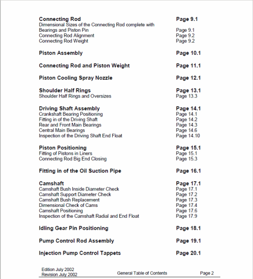 OM Pimespo LDW 2204/T CHD Engine For Forklift Trucks Shop Manual - Image 7