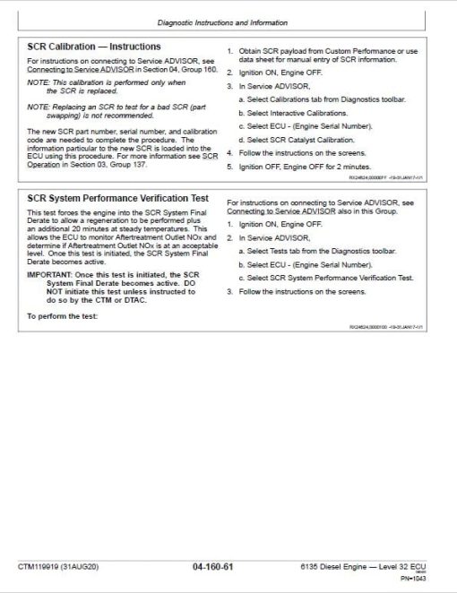 John Deere 6135 Diesel Engine Level 32 ECU Service Repair Manual (CTM119919) - Image 4