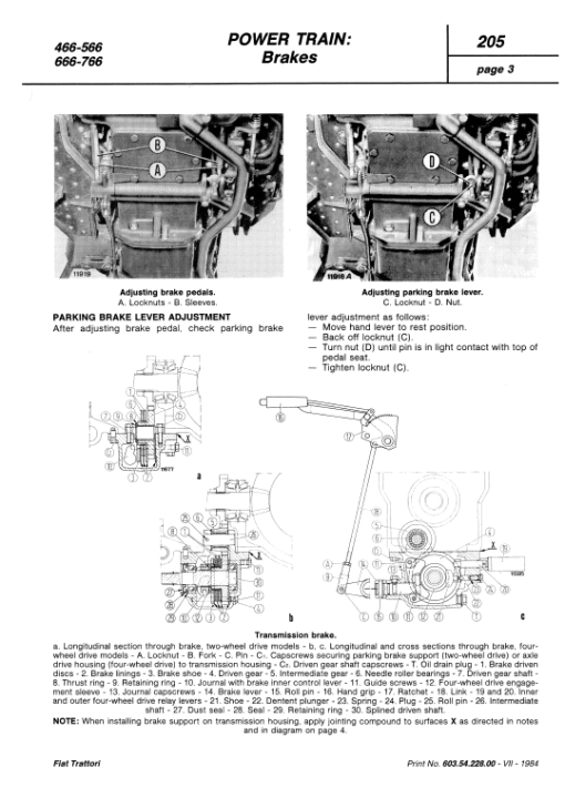 Fiat 466, 566, 666, 766 Tractor Workshop Service Manual - Image 4