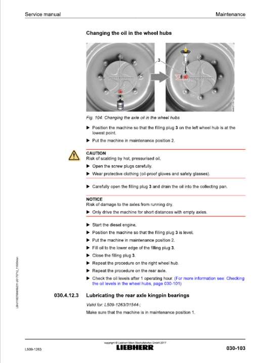 Liebherr L509 Type 1263 Wheel Loader Service Manual - Image 4