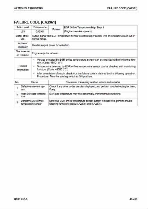 Komatsu HB215LC-3 Hybrid Excavator Repair Service Manual - Image 4