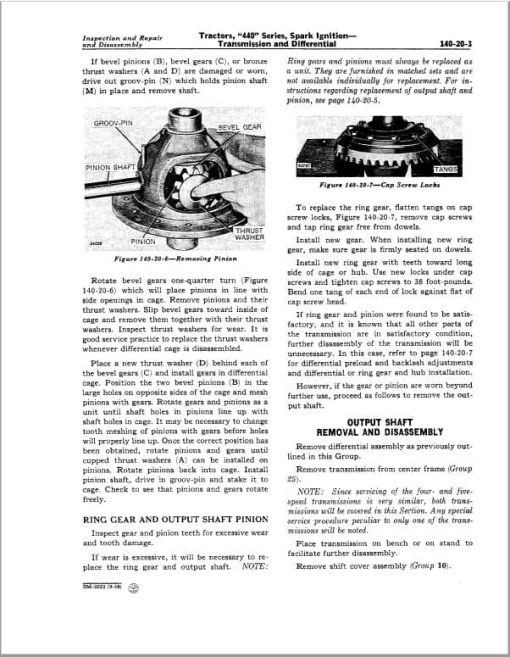 John Deere 440, 440 I, 440 IC, 440 ICD Crawler Dozer Tractor Repair Technical Manual - Image 4