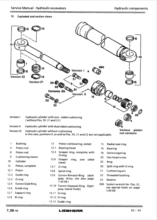 Liebherr R954, R954B, R954C, R964, R964B, R974B Litronic Excavator Service Manual - Image 4