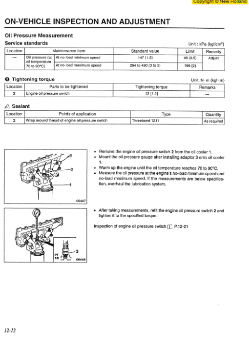 New Holland E235SR Excavator Service Manual - Image 4