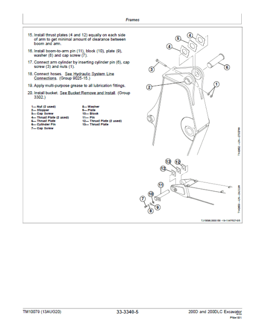 John Deere 200D, 200DLC Excavator Repair Technical Manual - Image 4