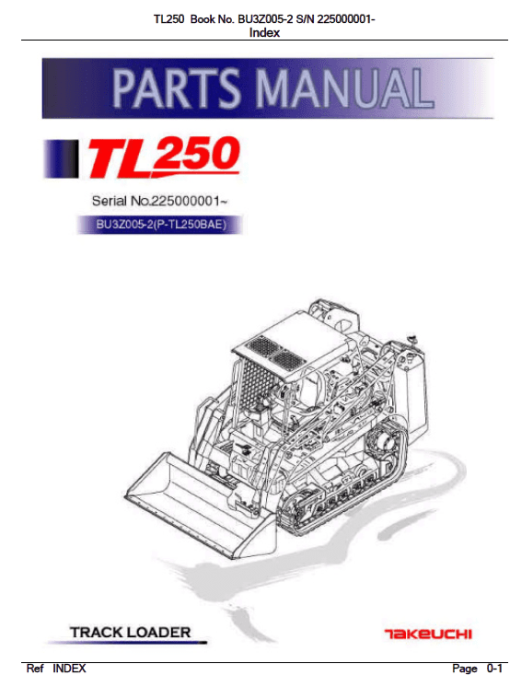 Takeuchi TL250 Compact Loader Service Manual - Image 4