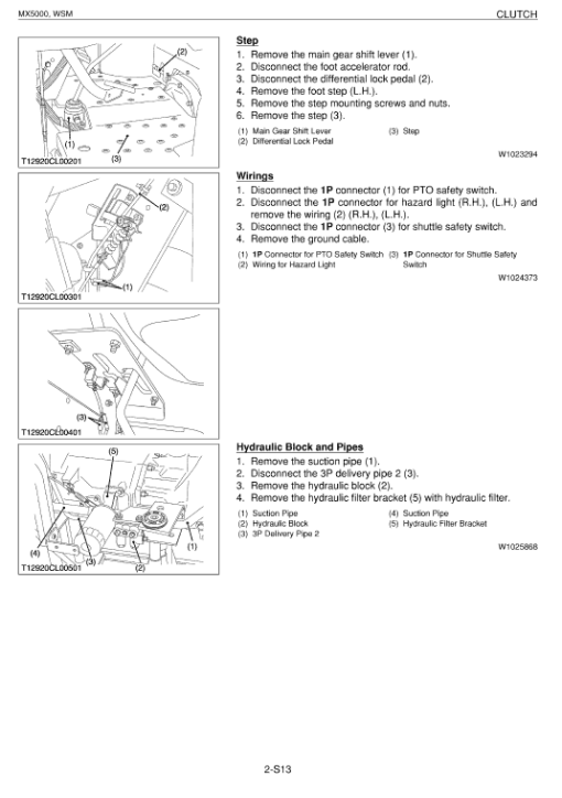 Kubota MX5000 Tractor Workshop Service Manual - Image 4