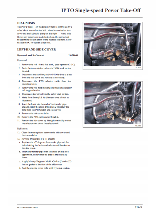 Massey Ferguson 533, 543, 563 Tractor Service Manual - Image 4