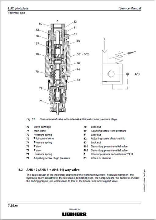 Liebherr A900C, A904C, A914C, A924C Litronic EDC Excavator Service Manual - Image 4