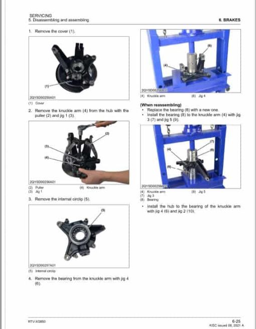 Kubota RTV-XG850 Utility Vehicle Workshop Service Repair Manual - Image 4