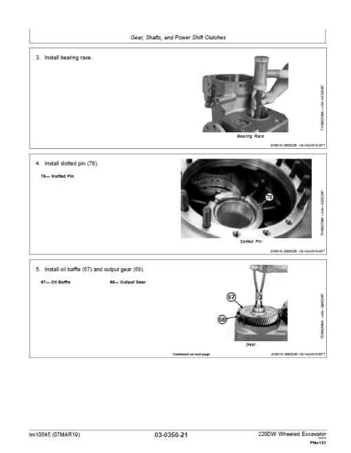 John Deere 220DW Wheeled Excavator Repair Technical Manual - Image 4