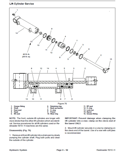 Toro Reelmaster 5010-H Service Repair Manual - Image 4