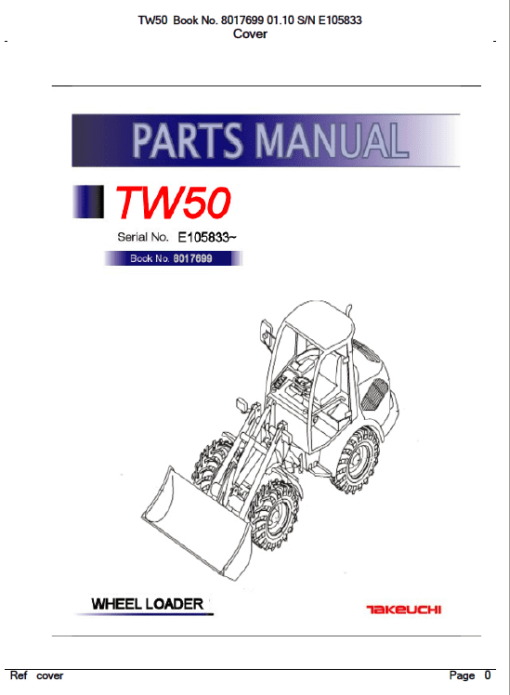 Takeuchi TW50 Wheel Loader Service Manual - Image 3