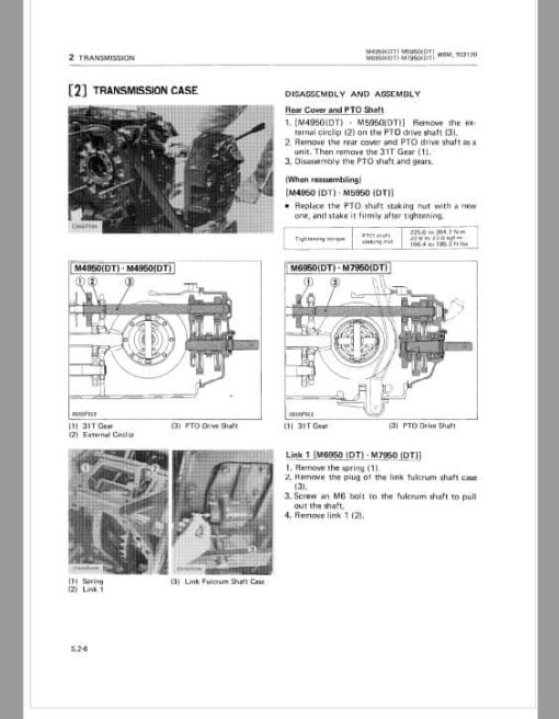 Kubota M4950DT, M5950DT, M6950DT, M7950DT Tractor Workshop Service Repair Manual - Image 4