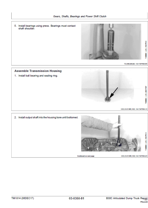 John Deere B30C Articulated Dump Truck Repair Technical Manual - Image 4