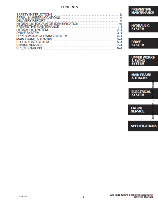 Bobcat X225 Excavator Service Manual - Image 2