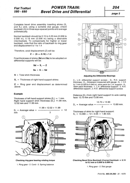 Fiat 580, 580DT, 680, 680DT Tractor Service Manual - Image 4