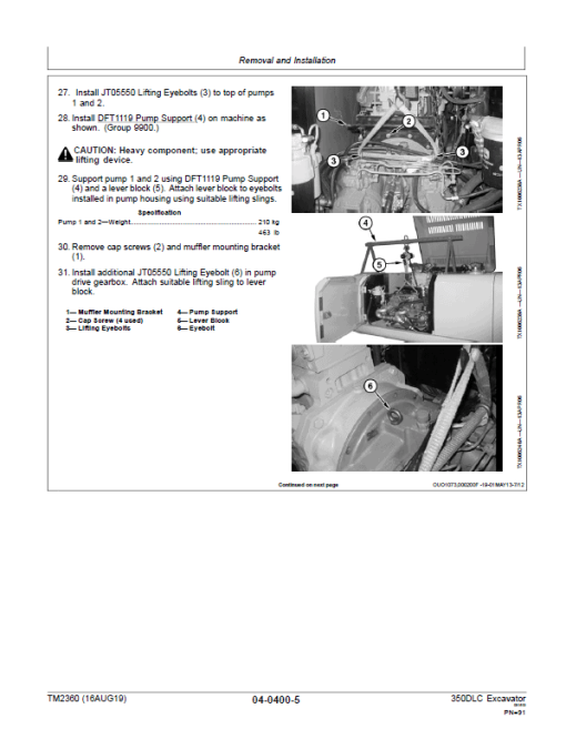 John Deere 350DLC Excavator Repair Technical Manual - Image 4