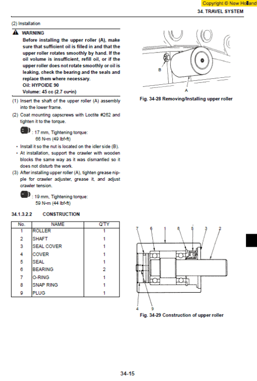 New Holland E20.2SR, E22.2SR and E27.2SR Mini Excavator Manual - Image 4