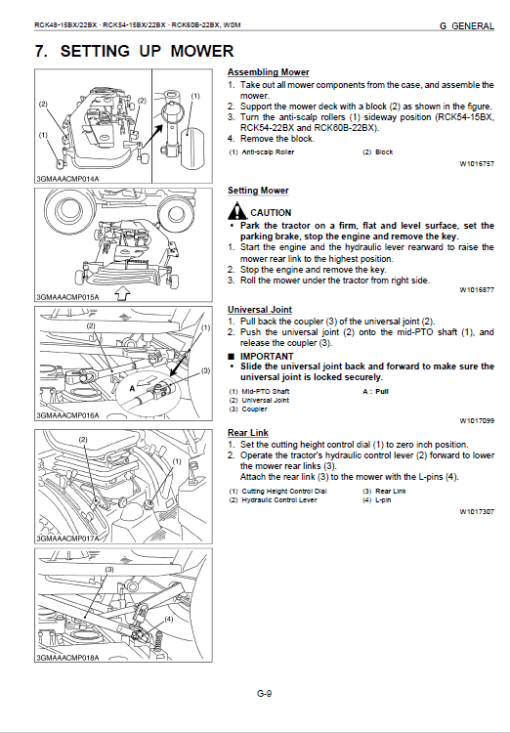 Kubota RCK48-15BX, RC48-15BX, RCK54-15BX, RCK54-22BX Mower Manual - Image 4