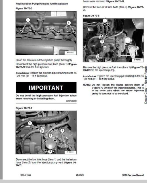 Bobcat S510 Skid-Steer Loader Service Repair Manual - Image 4