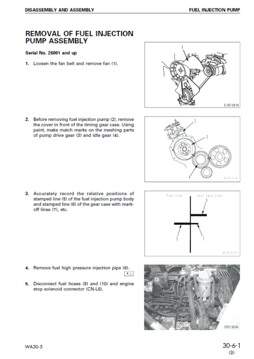 Komatsu WA30-5 Wheel Loader Service Manual - Image 5