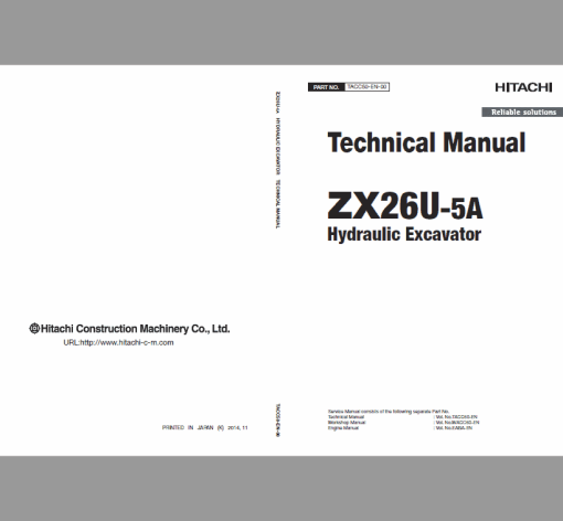 Hitachi ZX26U-5A Excavator Service Repair Manual - Image 3