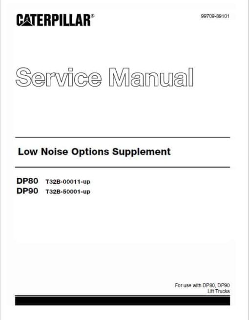 CAT DP80, DP90 Forklift Lift Truck Service Manual - Image 4