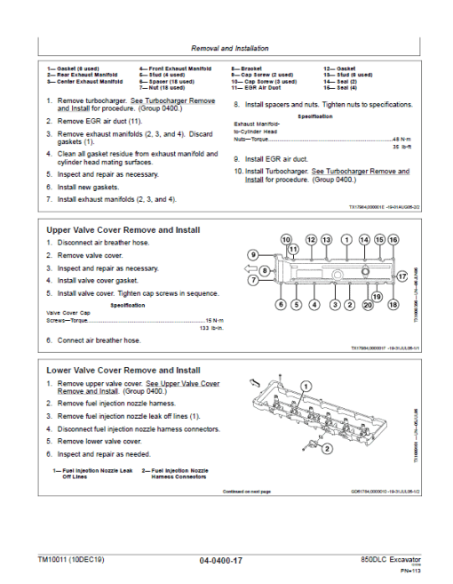 John Deere 850DLC Excavator Repair Technical Manual - Image 4