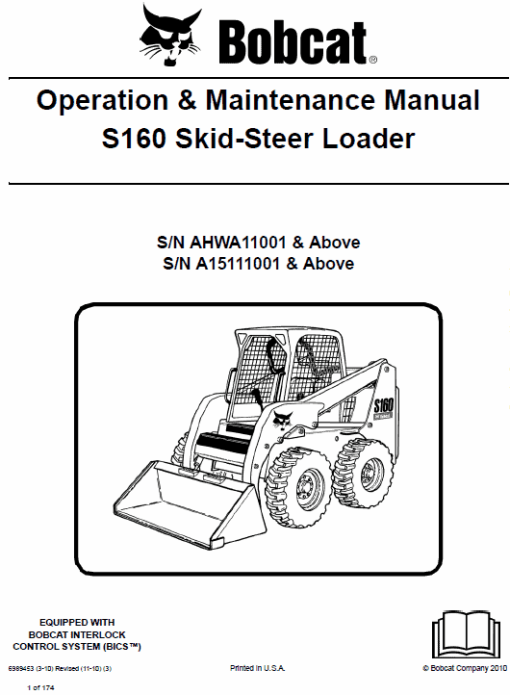 Bobcat S160 Skid-Steer Loader Service Manual - Image 3